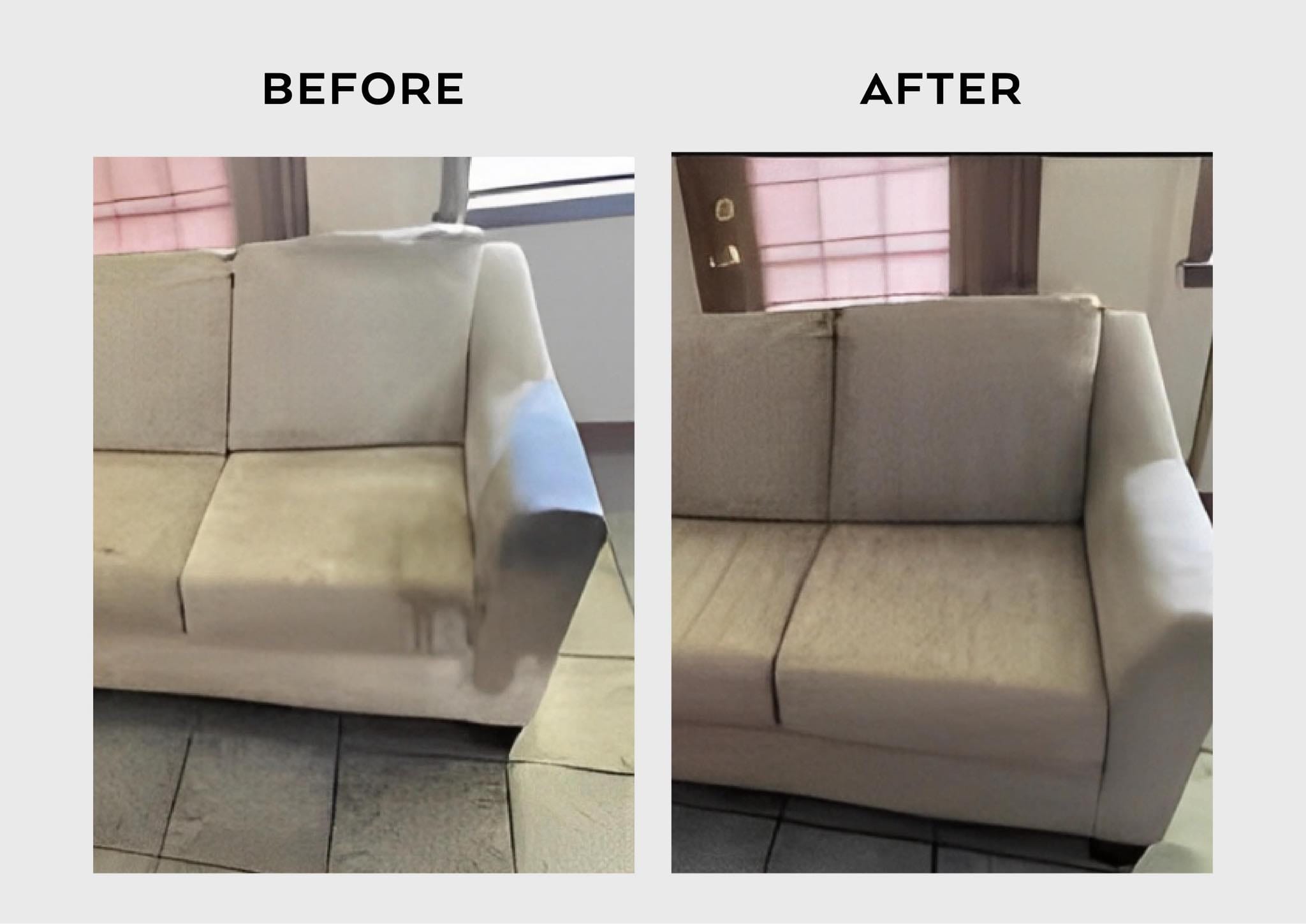 Upholstery cleaning before and after Baltimore MD - sofa result 1